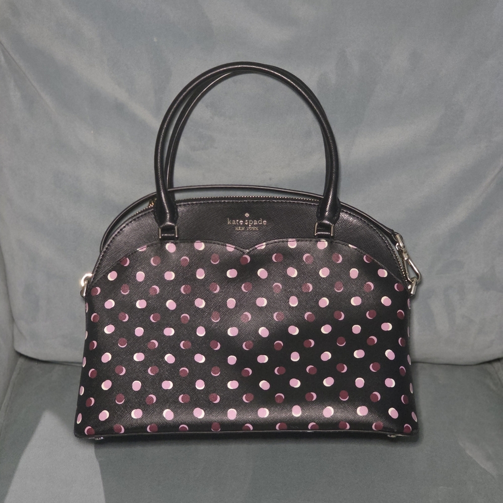 Kate Spade Black and Pink Polka Dot Women's Bag